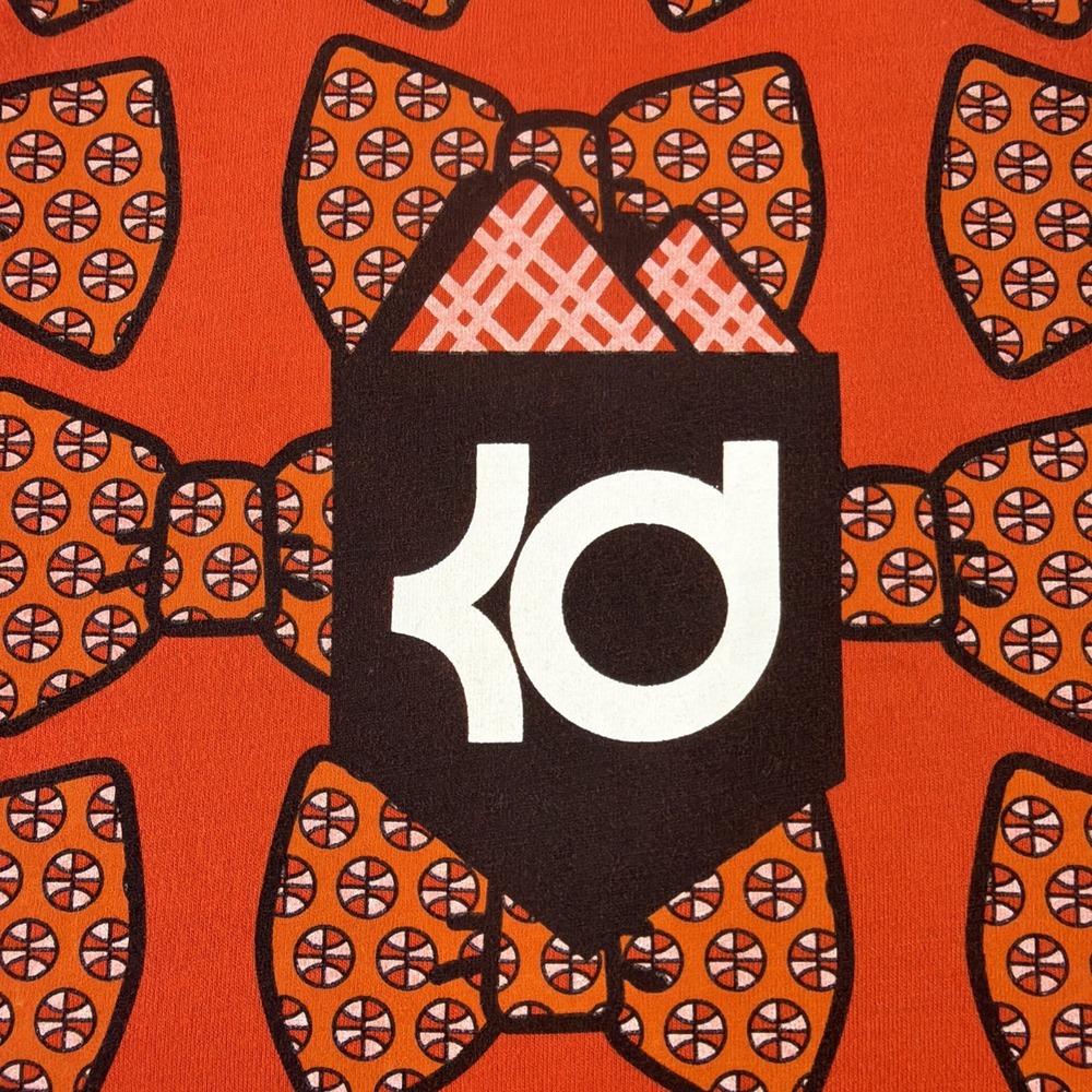 Nike KD Kevin Durant Bow Tie Basketball T-Shirt Orange Men's XXL - Picture 3 of 8